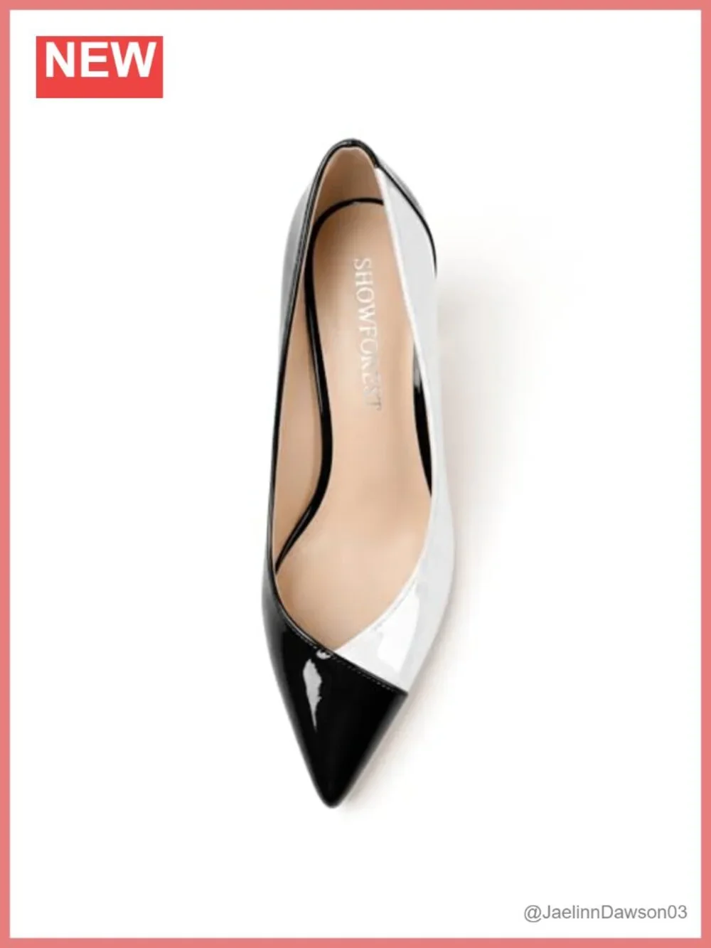 Pointed Toe Patent Leather Pumps with Stiletto Heel 2.5 inch Slip On Women's